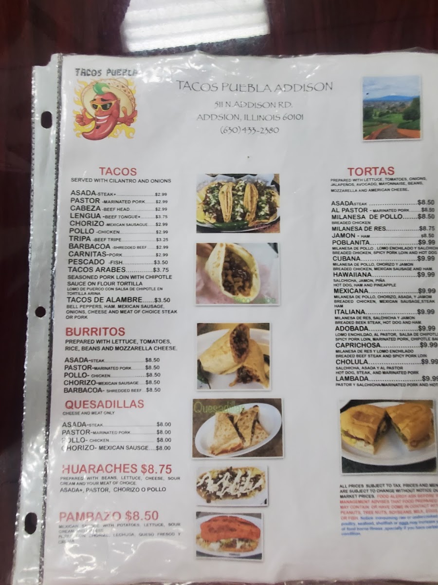 Tacos Puebla-Addison Menu - Image 2